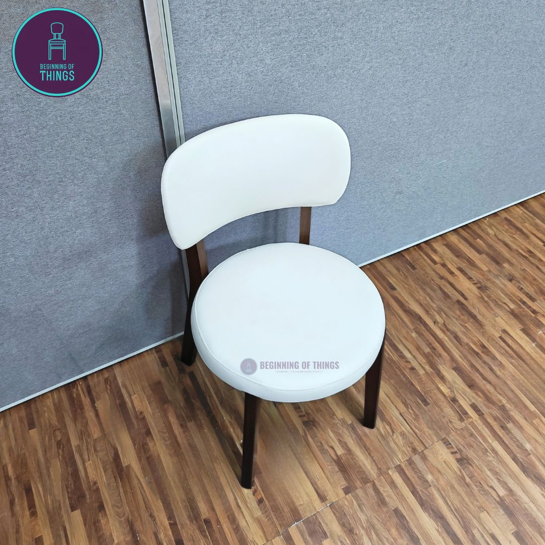 Round Back Wooden Frame Dining Chair