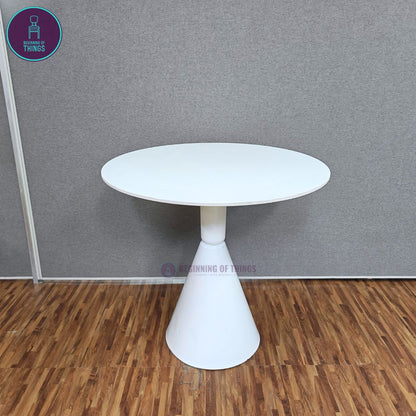 Sintered Stone Round Dining Table 80 cm Funnel Leg