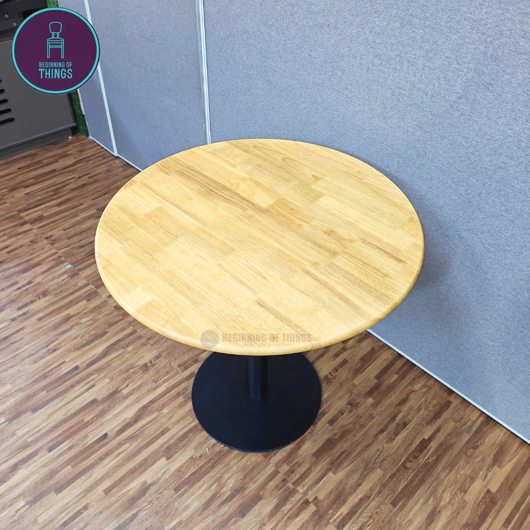 Rubberwood Round Dining Table 80 cm