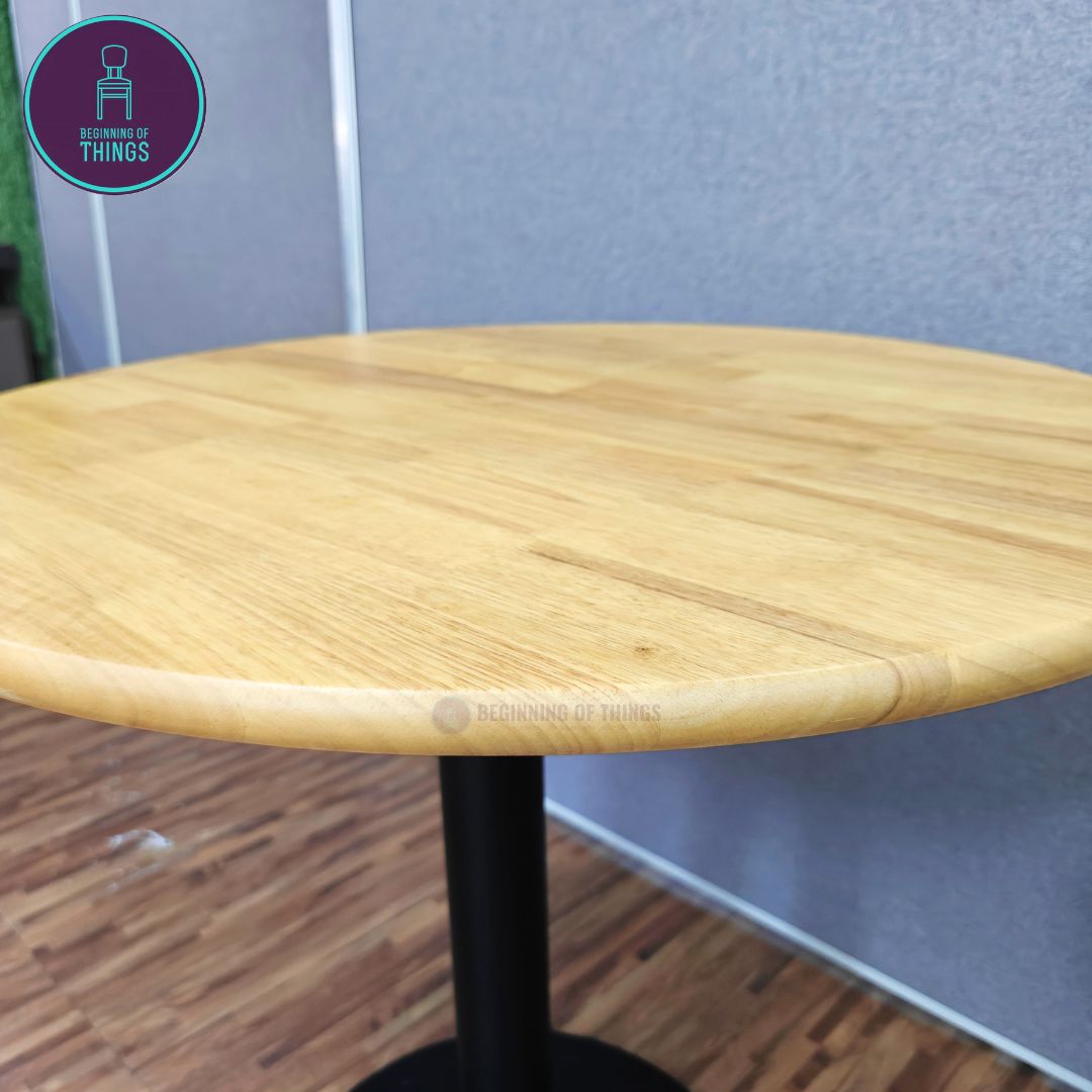 Rubberwood Round Dining Table 80 cm