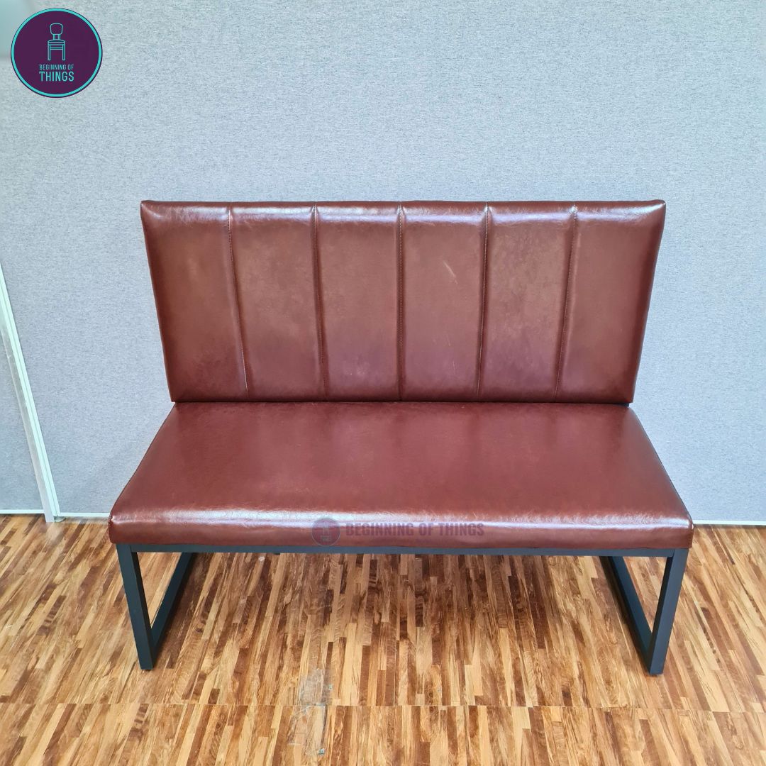 Cafe Booth Seat with Metal Frame