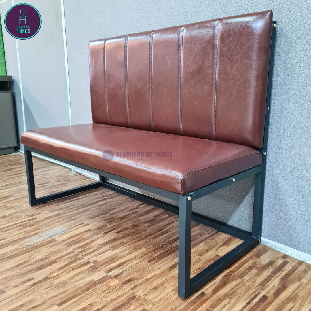 Cafe Booth Seat with Metal Frame