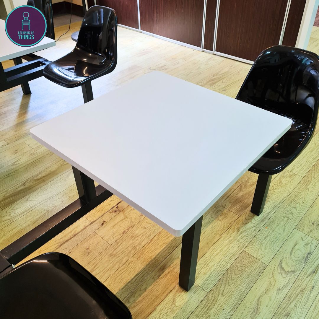 2 and 4-Seater Canteen Cafeteria Table and Chair Dining Set