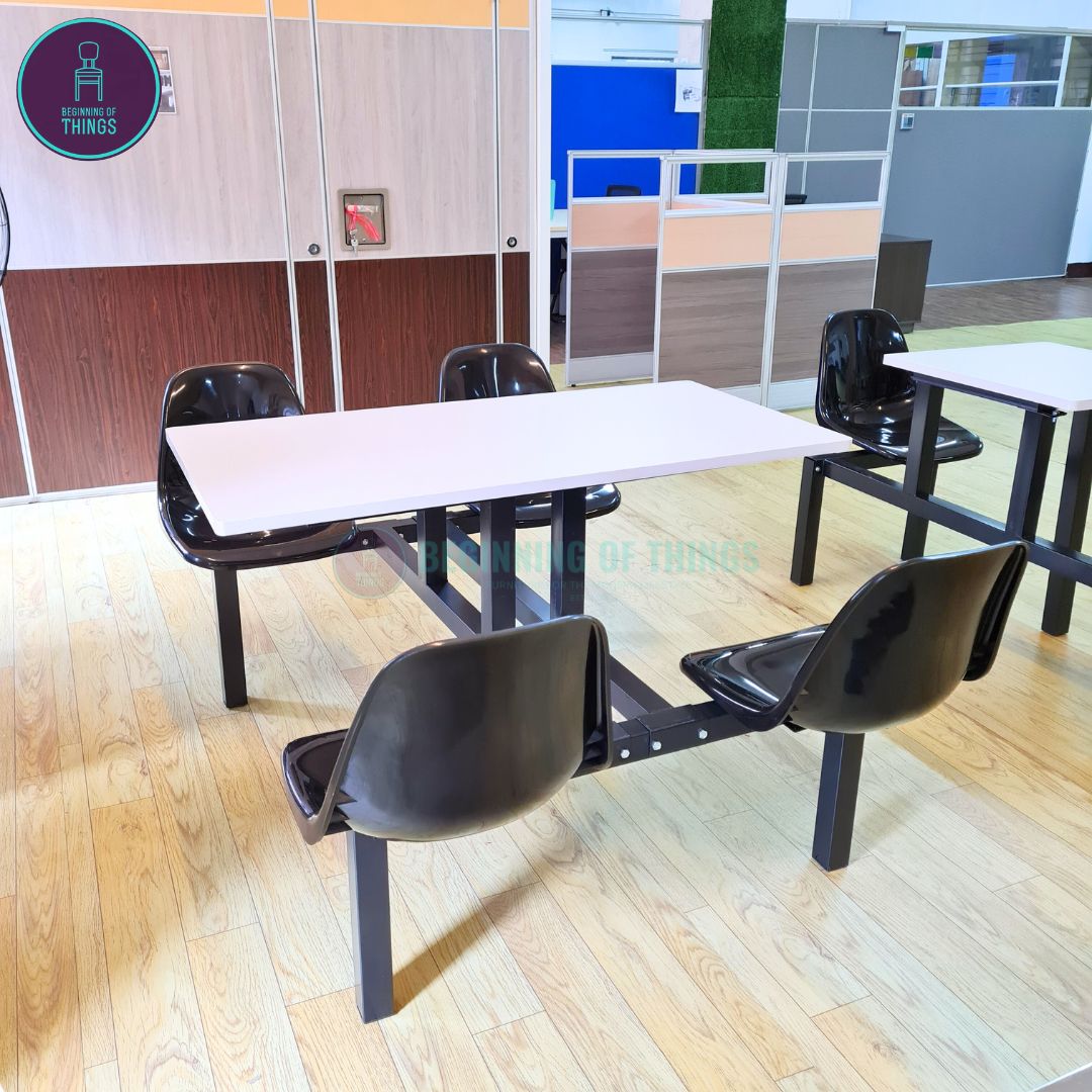 2 and 4-Seater Canteen Cafeteria Table and Chair Dining Set