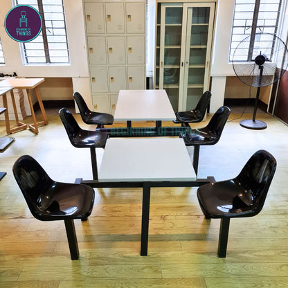 2 and 4-Seater Canteen Cafeteria Table and Chair Dining Set
