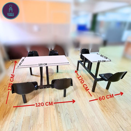 2 and 4-Seater Canteen Cafeteria Table and Chair Dining Set