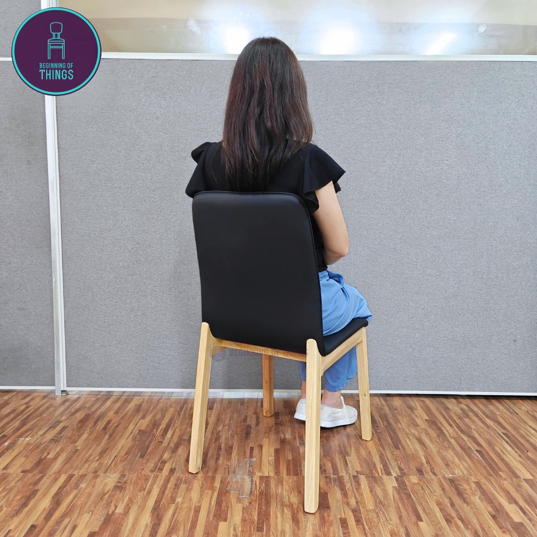 Continuous Seat Wooden Frame Dining Chair