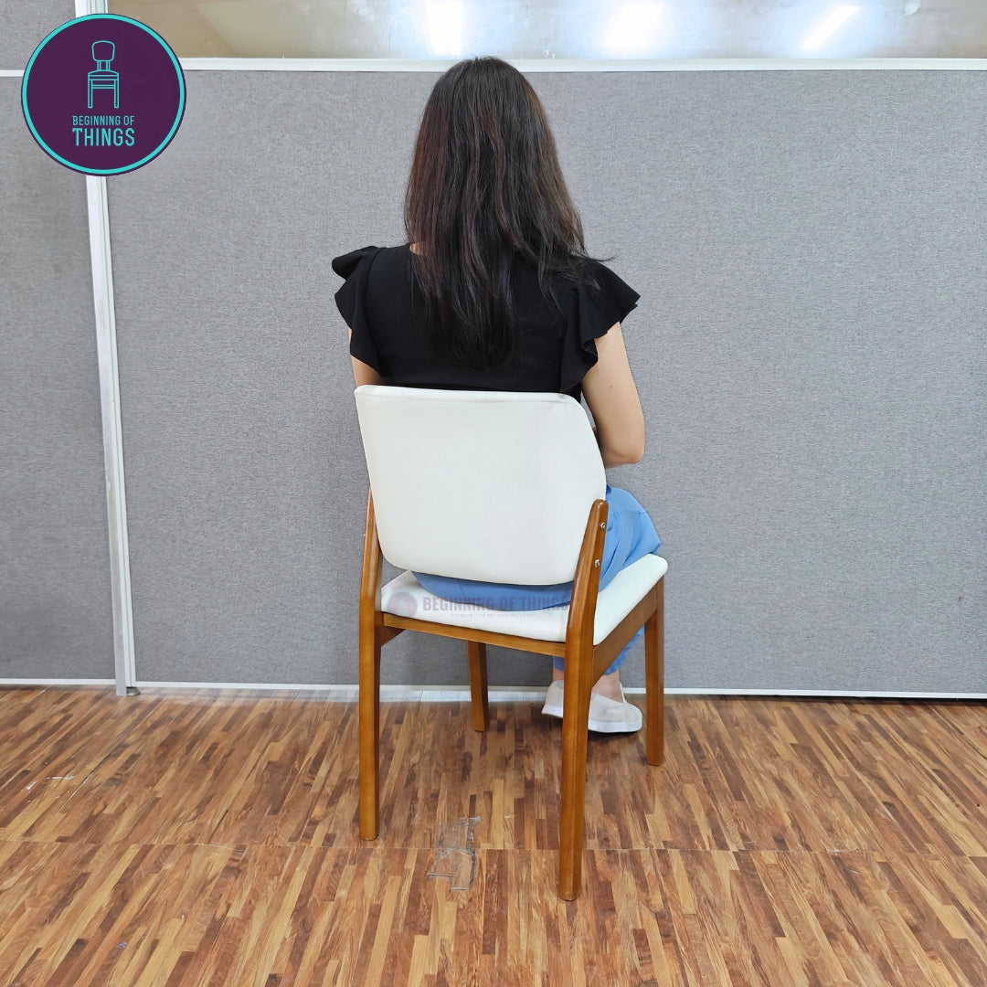 High Back Wooden Frame Dining Chair