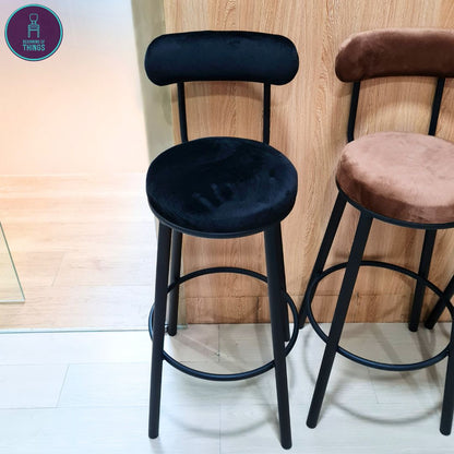 Campbell Cotton Flannel Fixed Leg Bar Stool