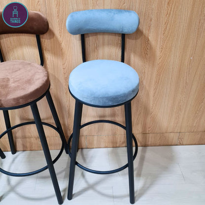 Campbell Cotton Flannel Fixed Leg Bar Stool