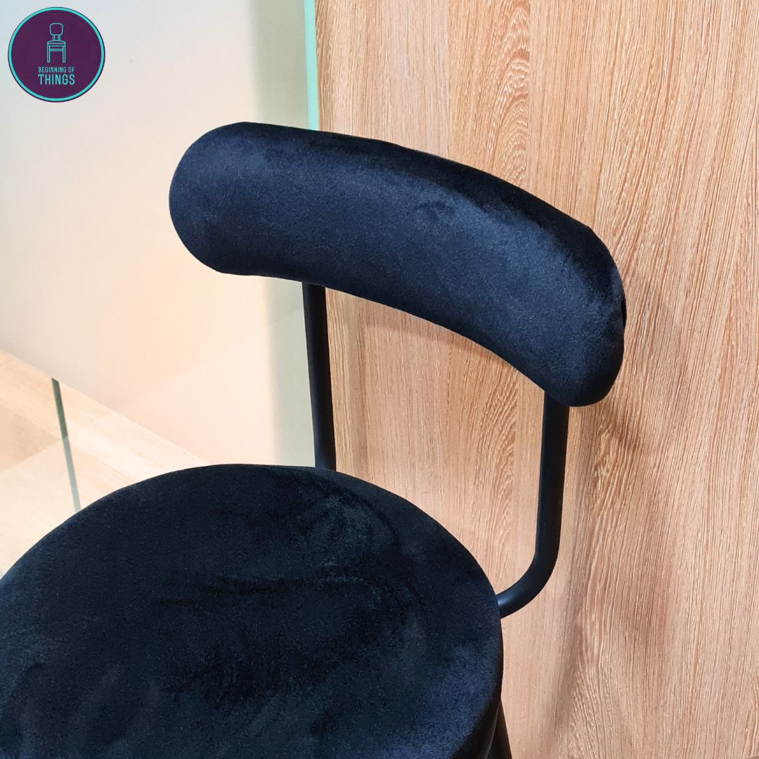 Campbell Cotton Flannel Fixed Leg Bar Stool