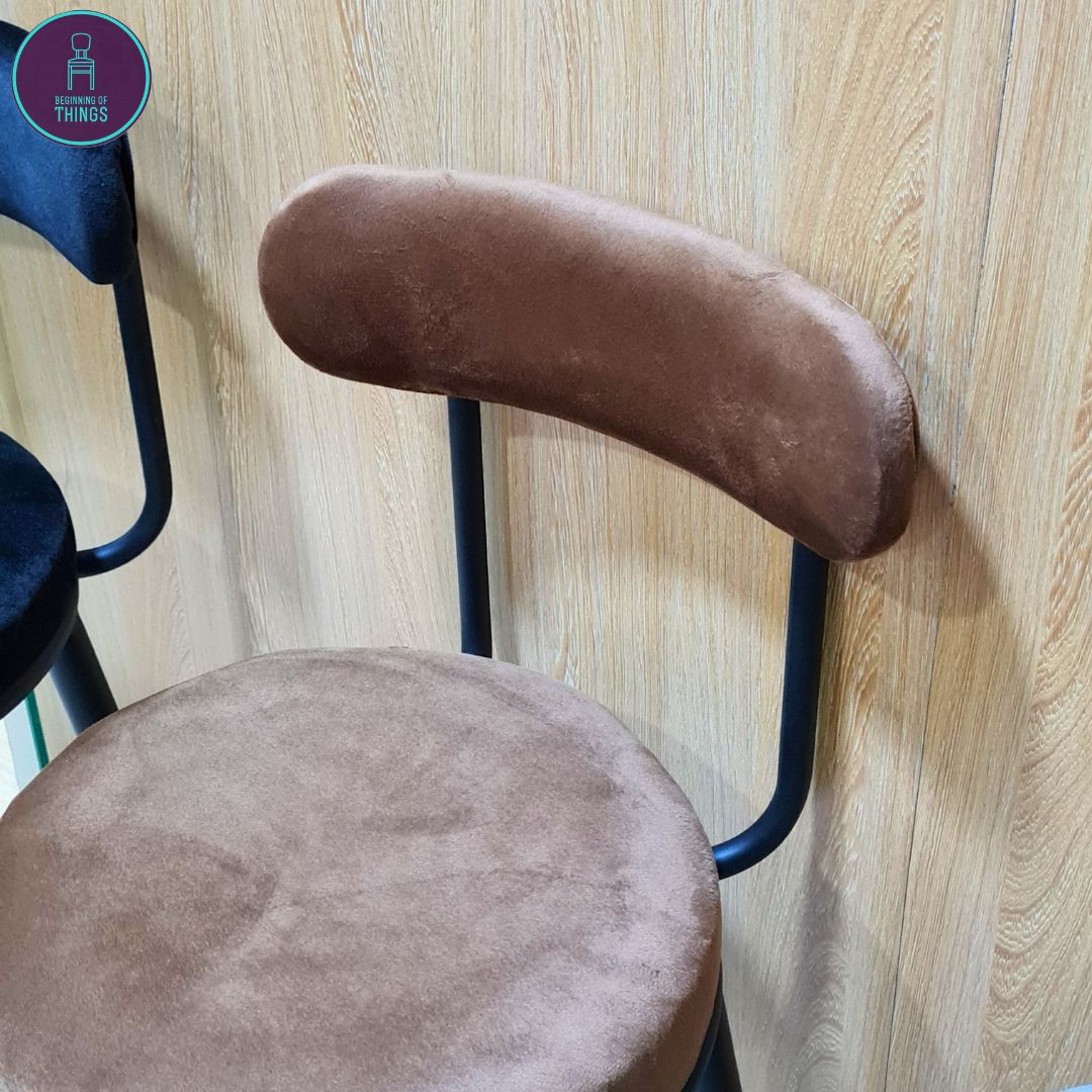 Campbell Cotton Flannel Fixed Leg Bar Stool
