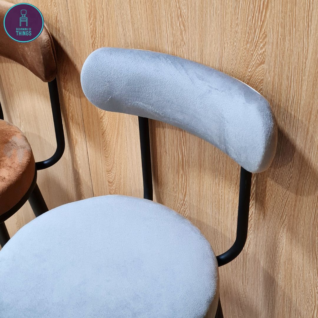 Campbell Cotton Flannel Fixed Leg Bar Stool