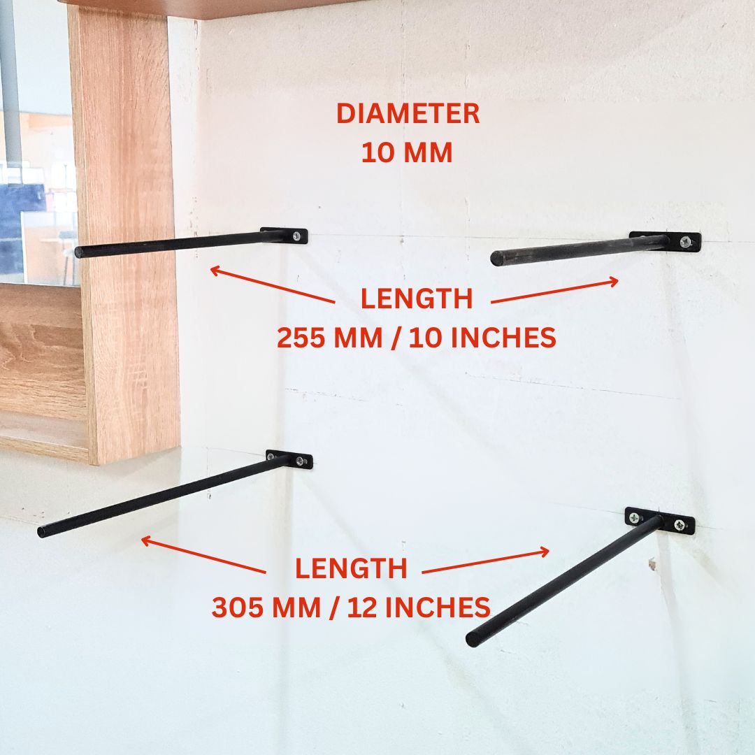 Invisible Bracket T-Bar for Wall Mount Shelf Per Pair