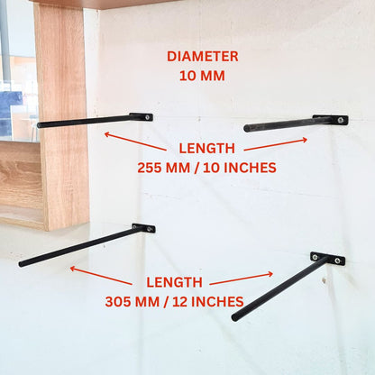 Invisible Bracket T-Bar for Wall Mount Shelf Per Pair