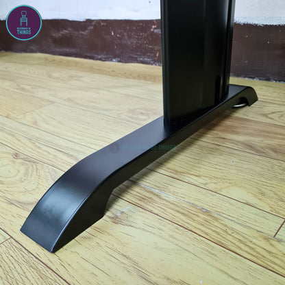 Jenner 120 x 60 cm Freestanding Office Table with Black Metal Leg