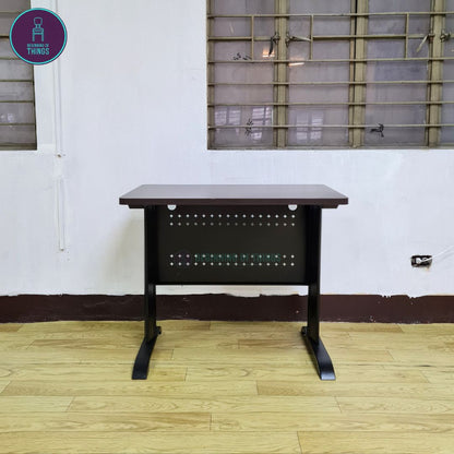 Jenner 90 x 60 cm Freestanding Office Table with Black Metal Leg