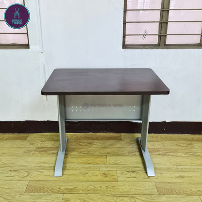 Jenner 120 x 60 cm Freestanding Office Table with Silver Metal Leg