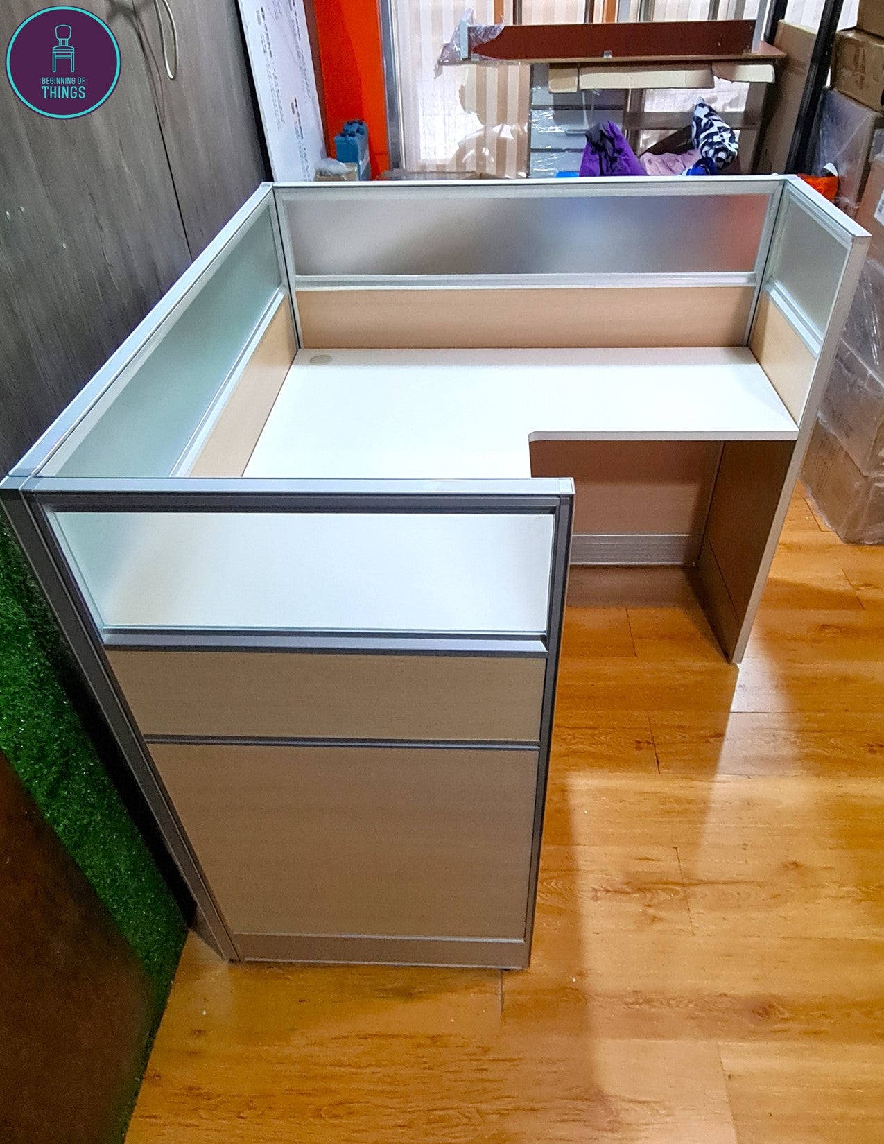 Office Partition L-Type Cubicle Work Station