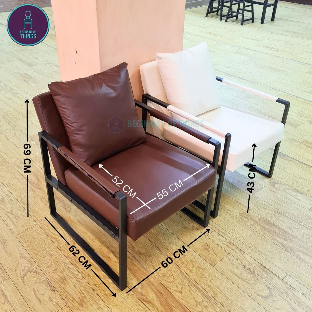 Lounge Chair with Metal Frame