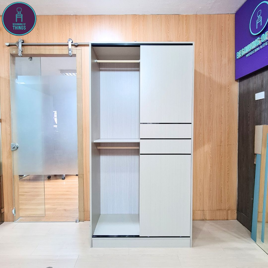 Marlowe 100 CM Sliding Wardrobe Cabinet