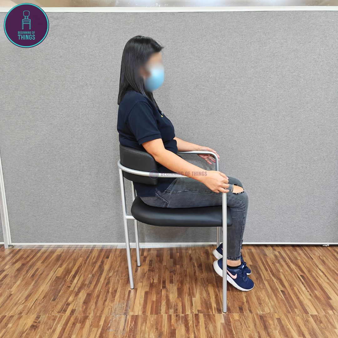 Metal Dining Chair w/ Armrest