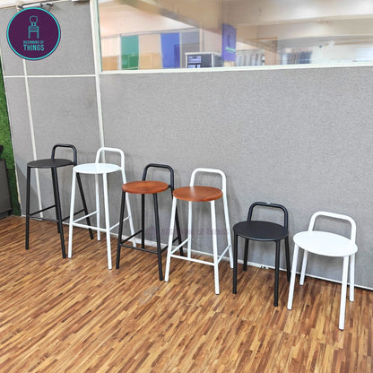 Low Back Outdoor Metal Stool Chair