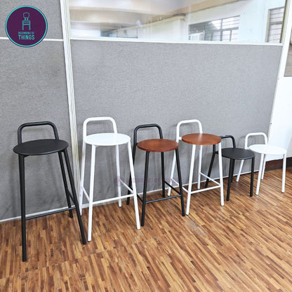 Low Back Outdoor Metal Stool Chair