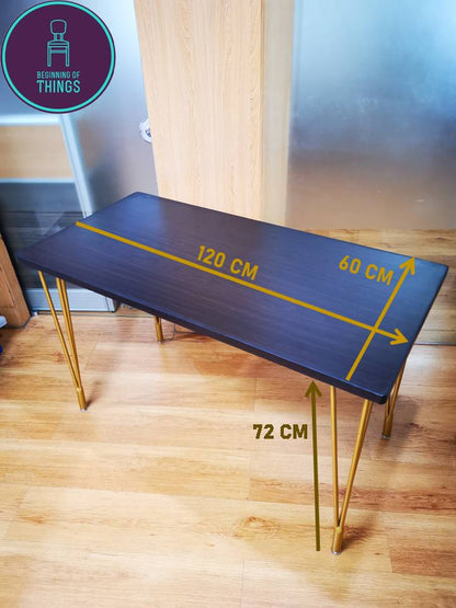Paige Table 60 x 120 cm with Hairpin Legs