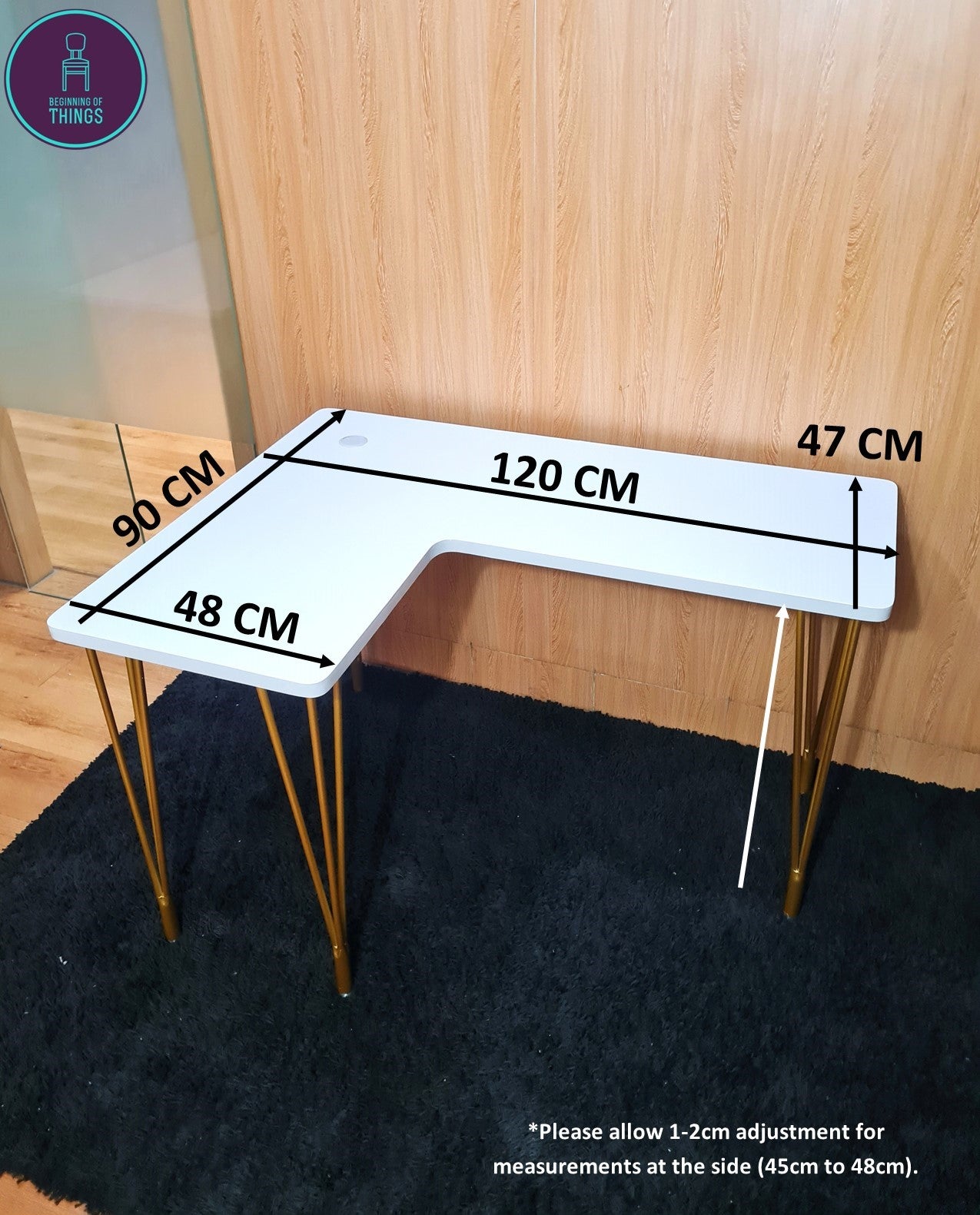 Palazzo L-Shape Computer Table