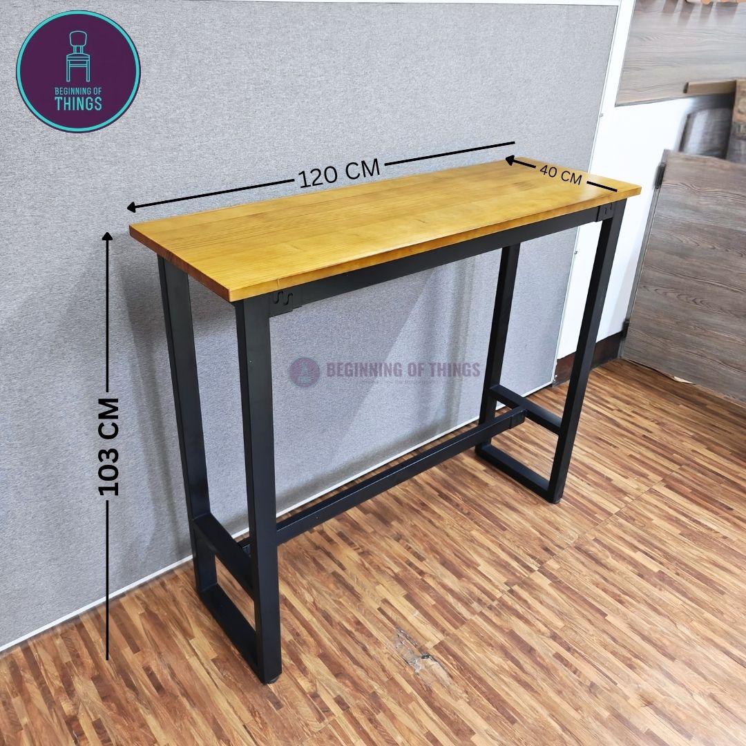 Solid Pinewood Bar Table 120 x 40 x 103 cm