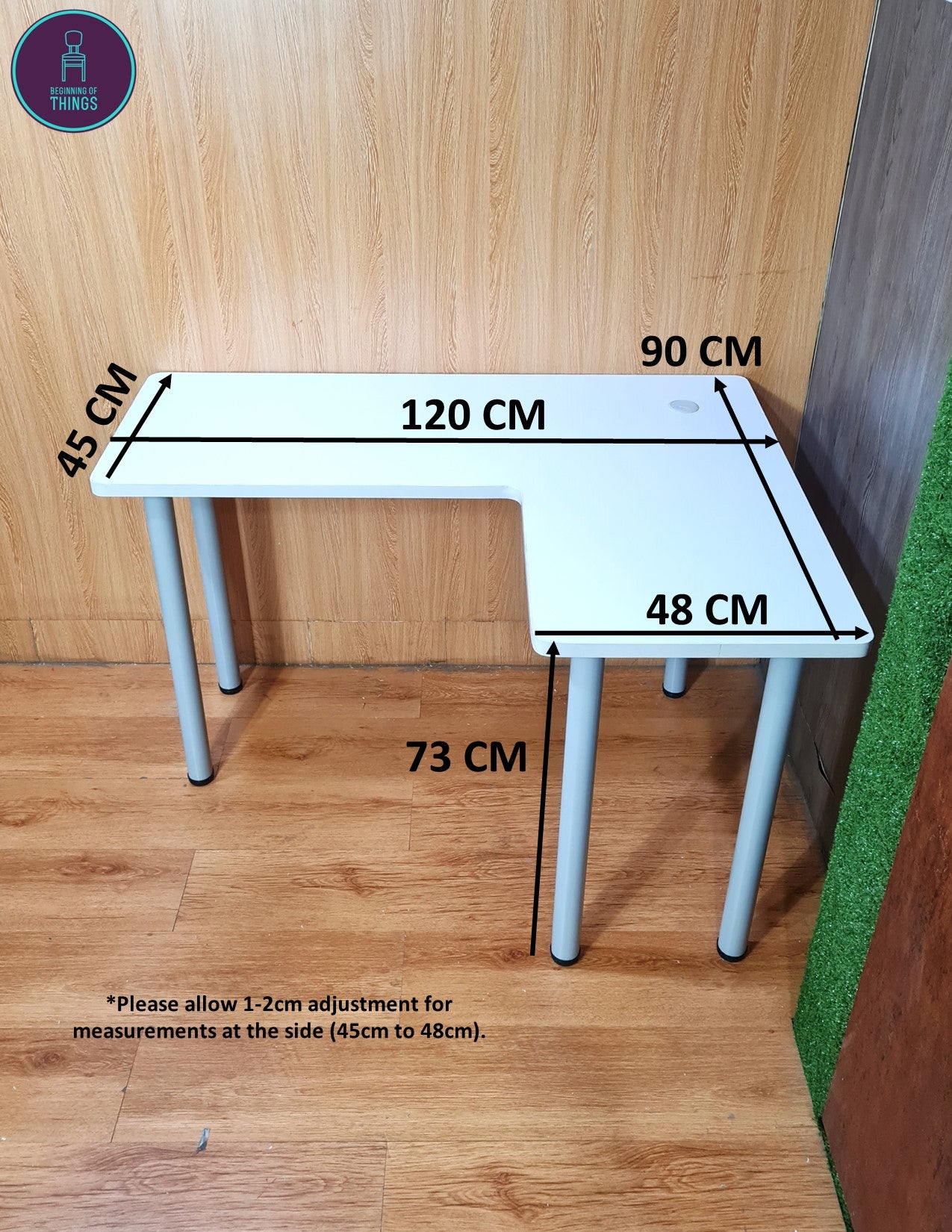 PROVOL L-Shape Computer Table