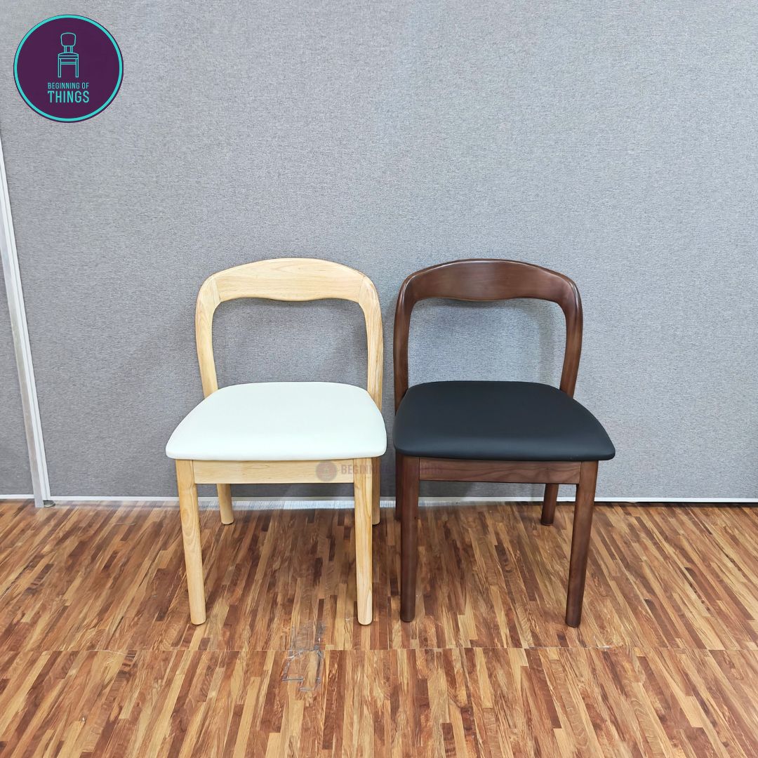 Round Wooden Frame Dining Chair