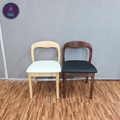 Round Wooden Frame Dining Chair