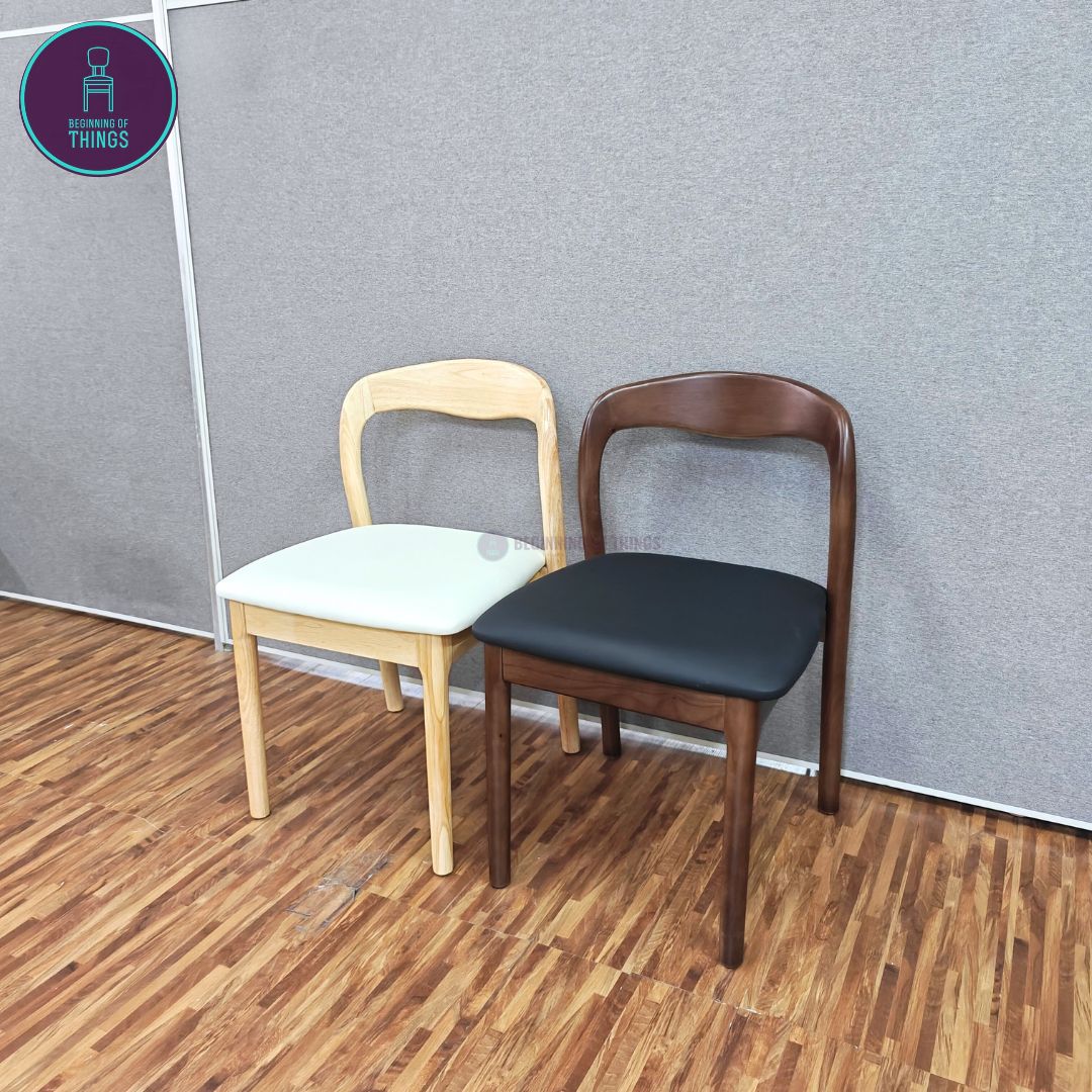 Round Wooden Frame Dining Chair