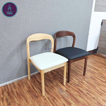 Round Wooden Frame Dining Chair