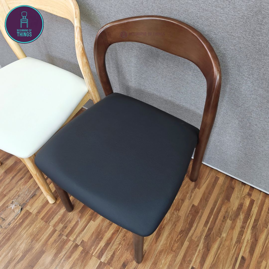 Round Wooden Frame Dining Chair