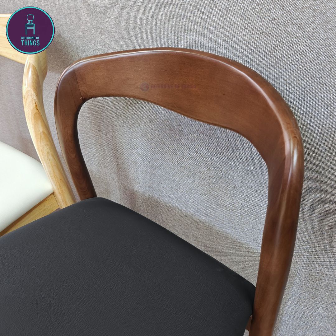 Round Wooden Frame Dining Chair