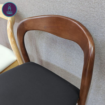 Round Wooden Frame Dining Chair