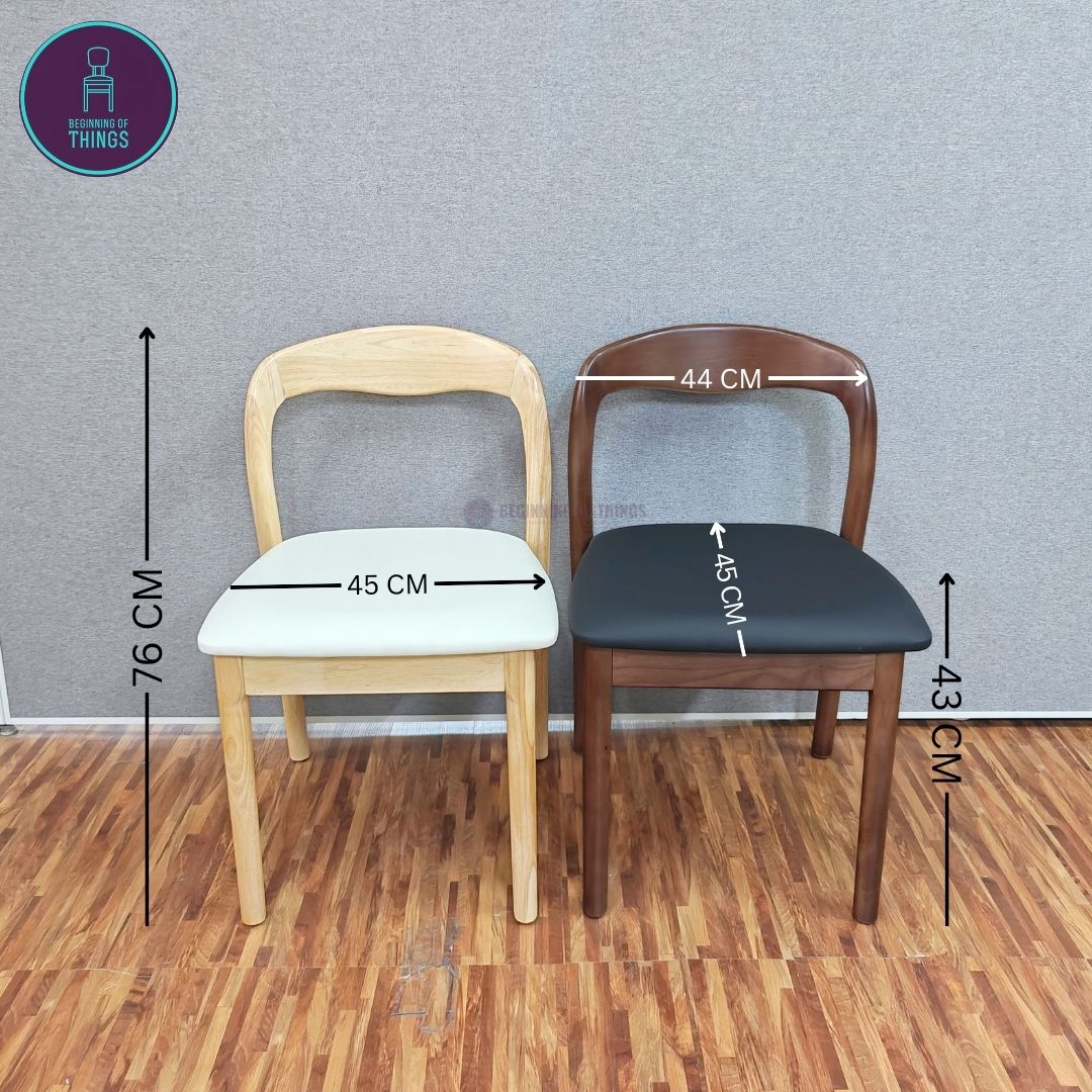 Round Wooden Frame Dining Chair
