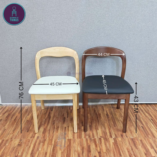 Round Wooden Frame Dining Chair