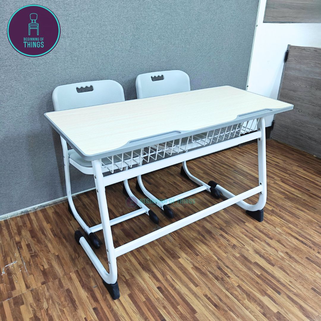 2-Seater Student Table and Chair Set
