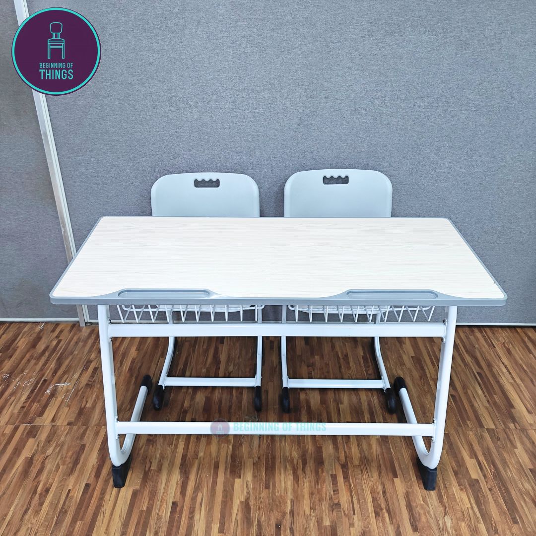 2-Seater Student Table and Chair Set