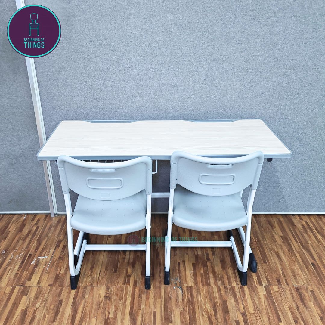 2-Seater Student Table and Chair Set