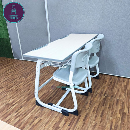 2-Seater Student Table and Chair Set