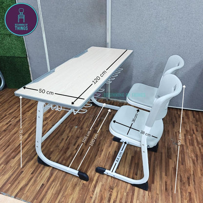 2-Seater Student Table and Chair Set