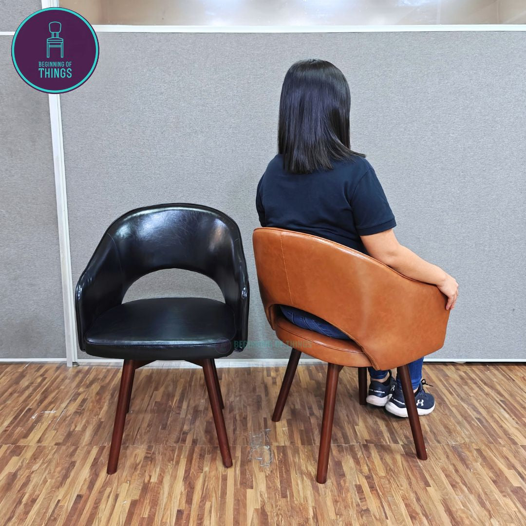 Swivel Seat PU Leather Chair