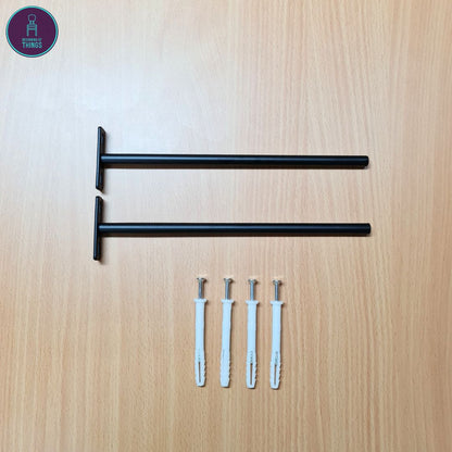 Invisible Bracket T-Bar for Wall Mount Shelf Per Pair