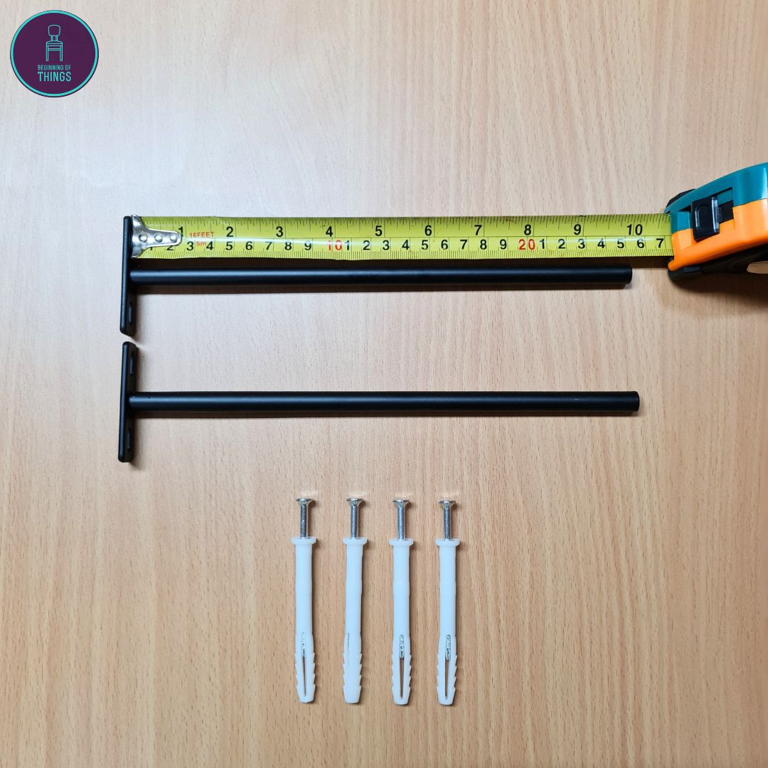 Invisible Bracket T-Bar for Wall Mount Shelf Per Pair