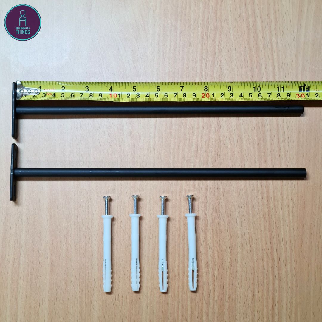 Invisible Bracket T-Bar for Wall Mount Shelf Per Pair